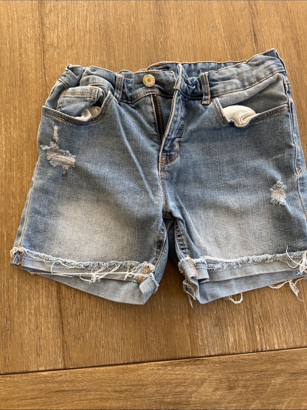 GAP Light Blue Distressed Denim Shorts